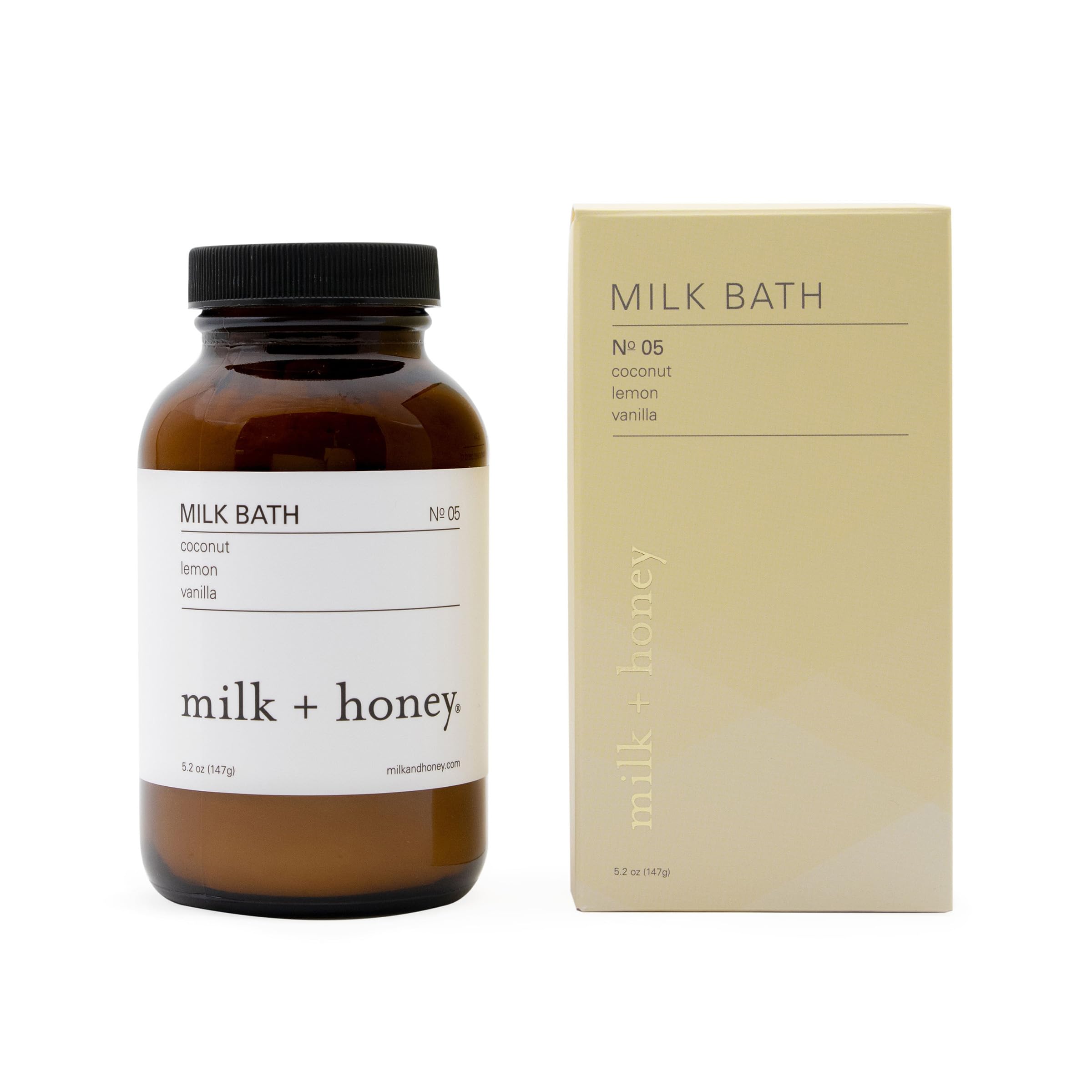milk + honey Milk Bath No. 05, Moisturizing Bath Soak with Coconut Oil