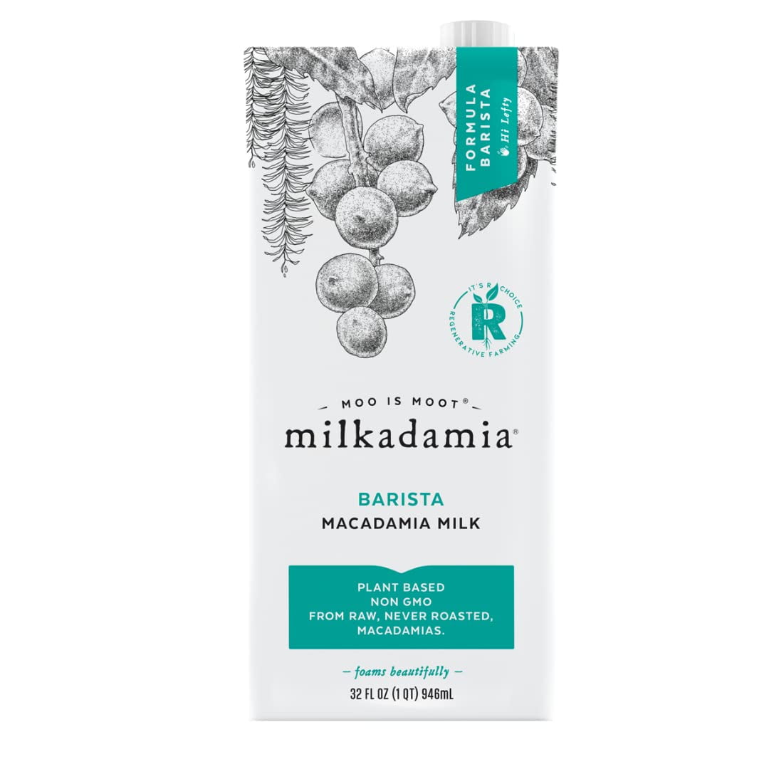 milkadamia Macadamia Milk - Barista, 32 Fl Oz (Pack of 6