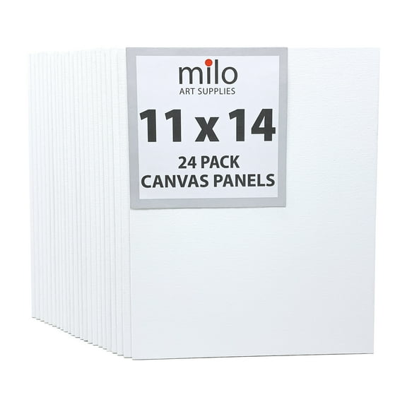 milo Canvas Panel Boards for Painting | 11x14 inches | 24 Pack
