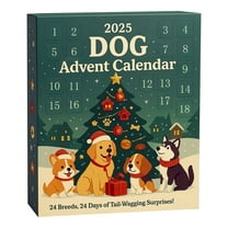 mimilili 2025 Dog Advent Calendar for Dogs with 24 Surprise Toys and Treats Fun Countdown Gift for Pet Lovers and Families