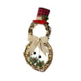 thumbnail image 1 of mimilili Handcrafted Snowman Wreath with LED Lights Rustic Rattan Christmas Door Decoration for Holiday Home Office Indoor Outdoor Seasonal Display, 1 of 5