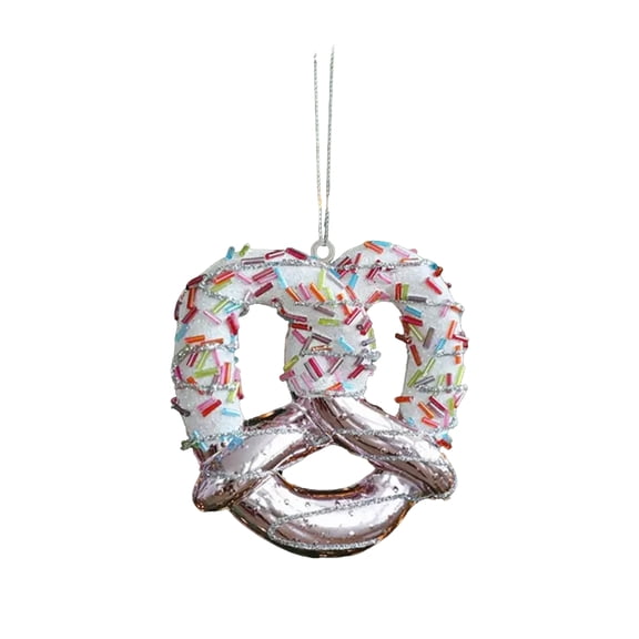 mimilili Seashell Shaped Hanging Ornament for Christmas Tree Decorations Holiday Party Home Decor Glass Shell Bauble with Glitter Accents for Festive Display