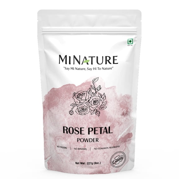 Mi Nature Rose Petal Powder, 100% Natural and Pure, 227g (8 oz), For Face & Body Care, DIY Beauty Care