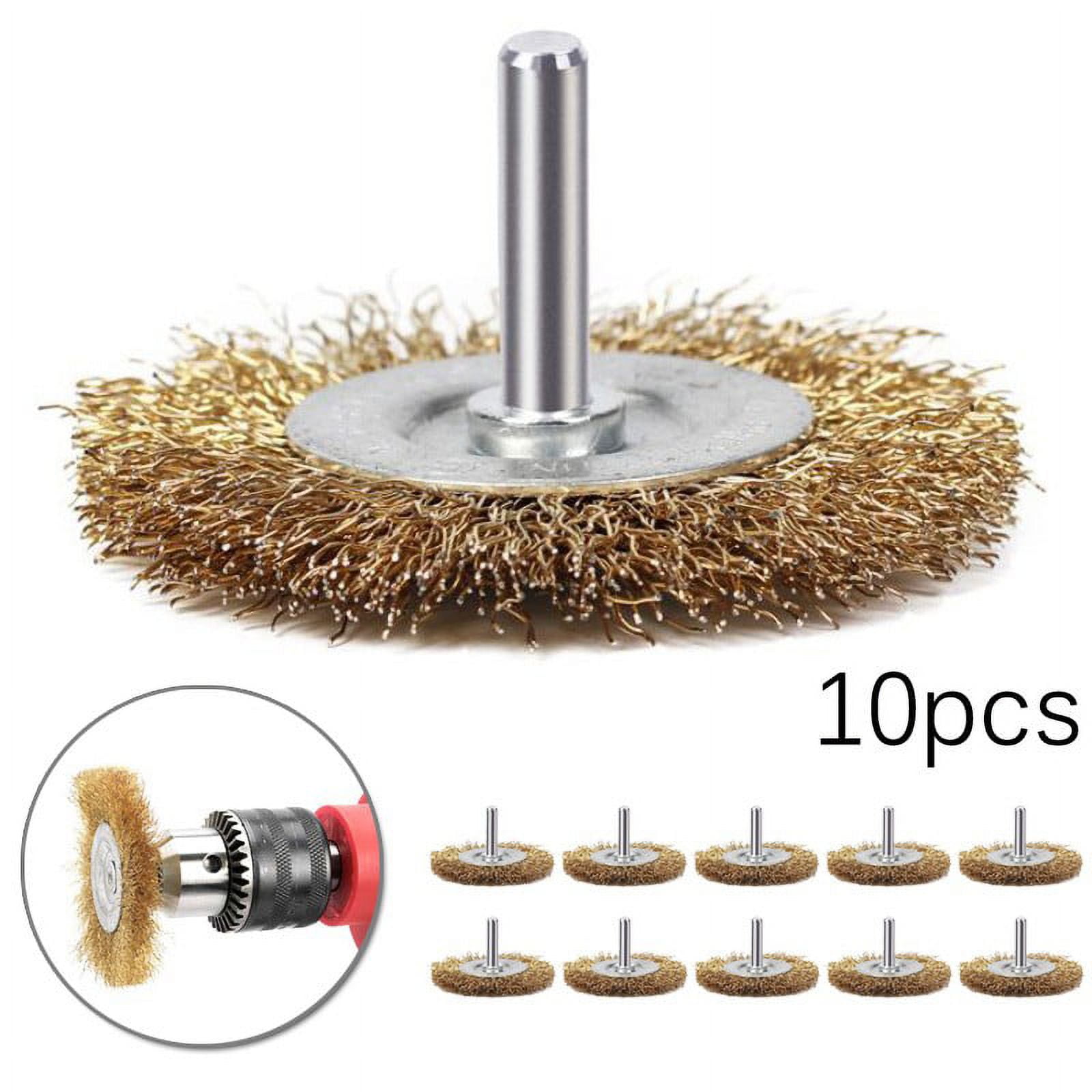 mingkeerda 10Pcs 50mm Steel Wire Wheel Brushes For Metal Rust Removal