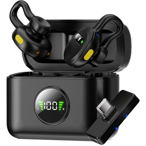 mini Lavalier Microphone for 15,16/Android/Tablets/PC with USB C Plug, Noise Reduction Clip- Lapel Mic with Case for YouTube, , Vlog, Podcast, Interview