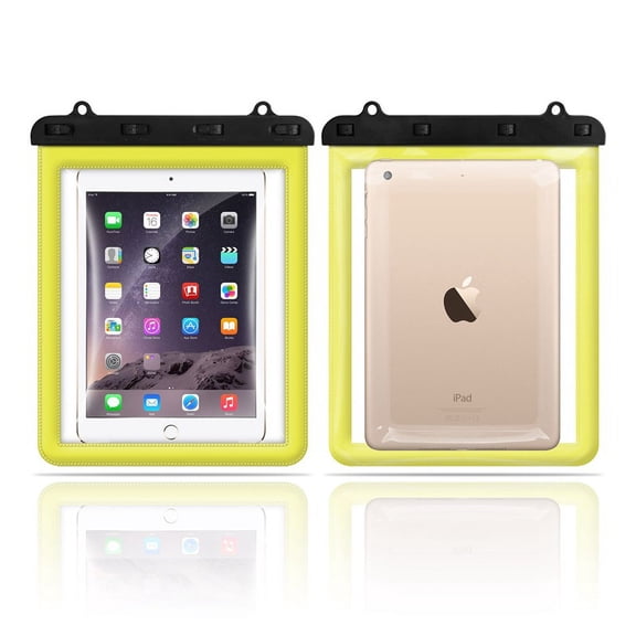 mini Waterproof Case Touch Screen ipad Waterproof Bag Hot Spring Swimming Drifting Waterproof Storage Bag Tablet PC Waterproof Bag-yellow