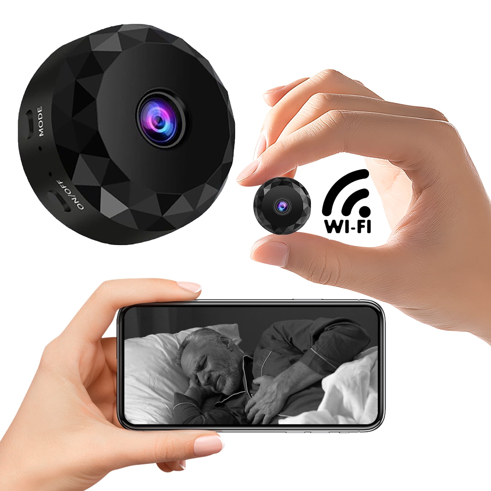 mini ature camera with night vision, motion detection, rechargeable ...