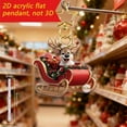 thumbnail image 1 of mini christmas ornaments Christmas Santa Claus Sled 2D Acrylic Car Backpack Keychain Pendant Holiday Decorations christmas decorations outdoor, 1 of 7