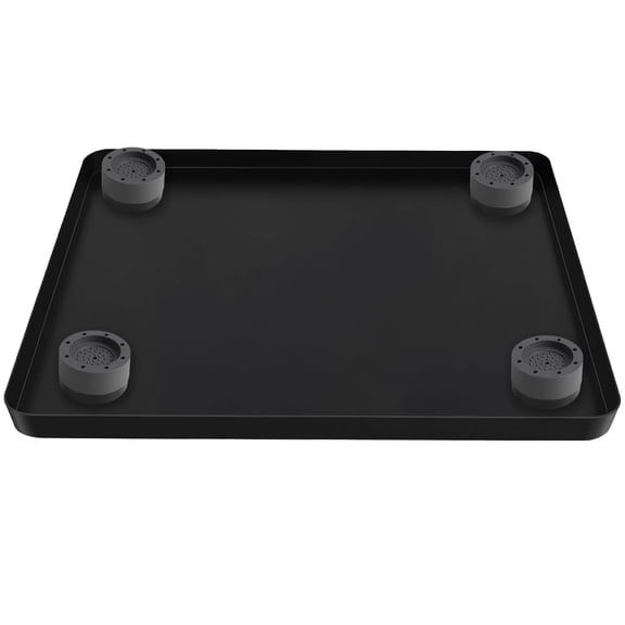 19.7x19.7x0.6 Inch Mini Fridge Silicone Mat, with 4 Base Raisers,Refrigerator Drip Tray for Floor, Non-slip & Leakproof Mat Set for Wine Cabinet, Washing Machine, Dryer