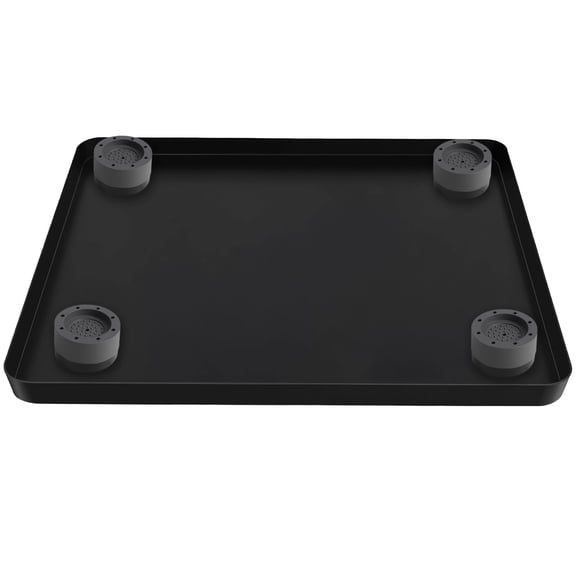 Mini Fridge Silicone Mat, with 4 Base Raisers, 19.7x19.7x0.6" Refrigerator Drip Tray for Floor, Non-slip & Leakproof Mat Set for Wine Cabinet, Washing Machine, Dryer