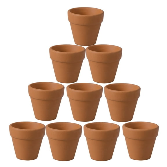mini plant pots 20Pcs Terracotta Clay Pots with Drainage Holes for Plants and Crafts (1.38X1.38X1.38Inch)