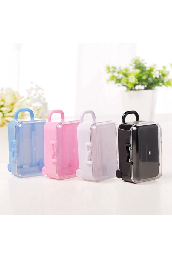 mini roller travel suitcase candy box personality wedding candy box luggage trolley case candy toy small storage box