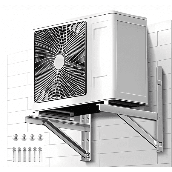 mini split wall mounting bracket Fits 9000-24000 BTU condensers Required mounting screws included Maximum weight 300 lbs. 1.3 Thickness mm Stainless Steel Wall Mount Air Conditioner Bracket