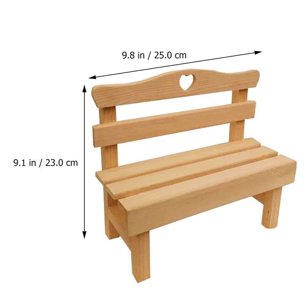 miniature bench prop 1pc Decorative Mini Bench Porch Chair Miniature