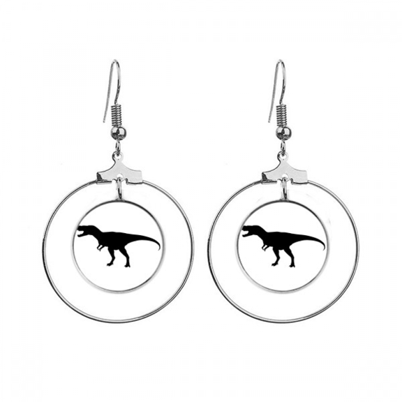 miniature dinosaur bs b earrings dangle hoop jewelry drop circle