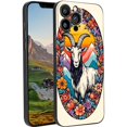 thumbnail image 1 of minimal-Mountain-Goat-floral Phone Case, Designed for iPhone 13 Pro Case Soft Silicon for women girls boys wife gift,Shockproof Phone Cover, 1 of 1