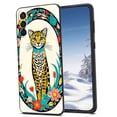 thumbnail image 1 of minimal-Ocelot-floral Phone Case, Designed for Samsung Galaxy S23 Case Soft Silicon for women girls boys wife gift,Shockproof Phone Cover, 1 of 1