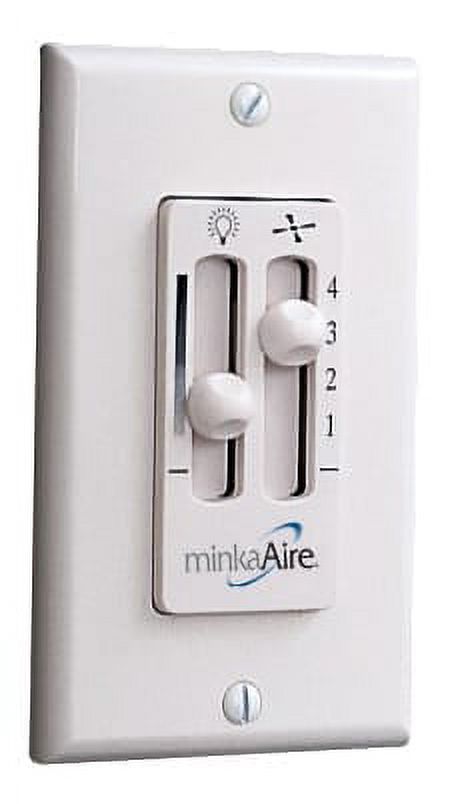 minka-aire wc106-wh, 4 speed wall mount fan control with dimmer