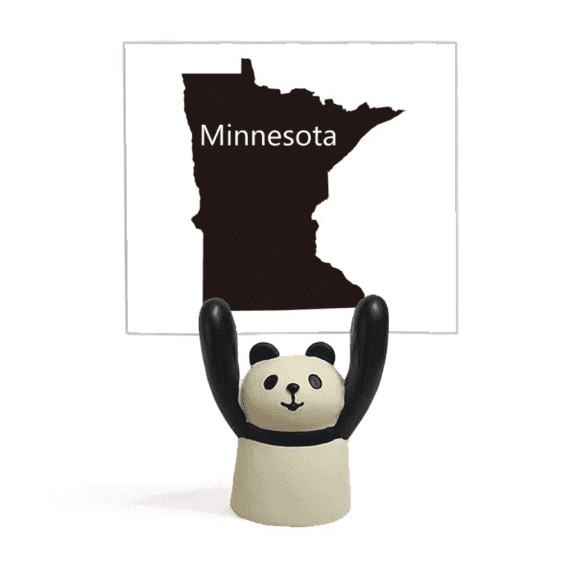 minnesota ameusa map outline Memo Holder Cartoon Animal Panda Stand Decoration