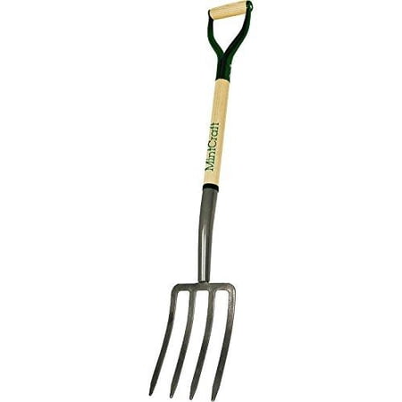 mintcraft 33284 4-tine wooden handle spading fork