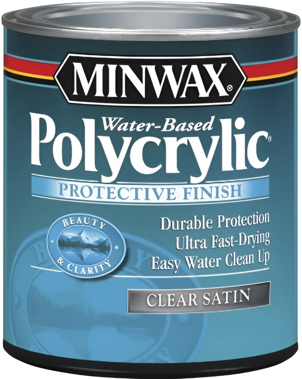 minwax 63333444 polycrylic protective finish water based, quart, satin