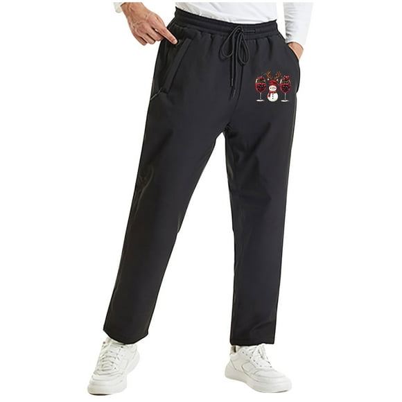 miqiqism Deals！Heated Pants for Men, Slim Fit Cinch Trousers Winter Waterproof Pant ,Single Heating Level Electric Thermal Bottom with three Heating Zones,Black 01,X-Large