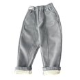 thumbnail image 1 of miqiqism Footed Pants for Kids Roomy Fit Pull on Bottoms Trousers 100% Cotton Solid Color Elastic Waist Bottom Pants Harem Pantfor Toddler Baby Boys Girls,02_Dark Gray, 1 of 3