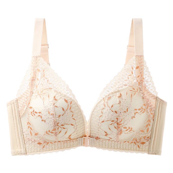 miqiqism Full Coverage Bra Women No Underwire Embroidery Lace Bralettes Minimizer Bras Convertible Straps T-Shirt Bras Support Bra Workout Brassiere Everyday Bra,02_Pink,3X-Large