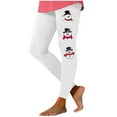 thumbnail image 1 of miqiqism Great discounts！Woman Christmas Pants Casual Slim Fit Trousers Cute Printed Legging for Teen Girls Elastic Pant,White,Small, 1 of 4