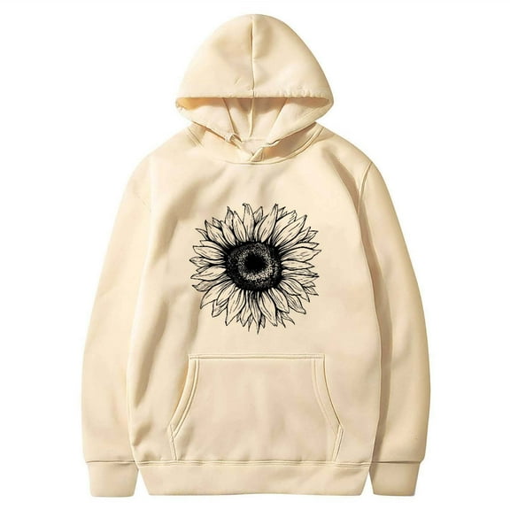 miqiqism Hoodies for Women Trendy Oversized Sweatshirt Plus Size Loose Fit Cute Hoodie Juniors Drawstring Fall Pullover Blouses with Pocket Casual Long Sleeves Tops,Khaki,Small