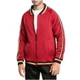 thumbnail image 1 of miqiqism Hoodies for Men Full Zip Coat Heavyweight Fleece Sherpa Lined Sweatshirt Winter Warm Jacket Casual Work Coat with Pocket,Red,Large, 1 of 6