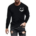 thumbnail image 1 of miqiqism Men's Vintage Graphic Sweatshirt Trendy Long Sleeve Crew Neck Pullover Tops Fashion Plus Size Jumper Blouses Sweatshirts,Black,6X-Large, 1 of 4