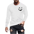 thumbnail image 1 of miqiqism Men's Vintage Graphic Sweatshirt Trendy Long Sleeve Crew Neck Pullover Tops Fashion Plus Size Jumper Blouses Sweatshirts,White,Medium, 1 of 4