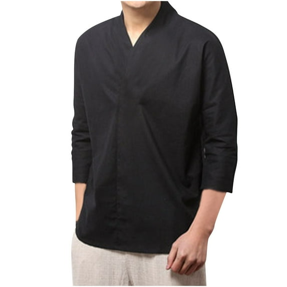 miqiqism Mens Fashion Athletic Hoodies Comfy Sport Slim Fit Sweatshirt Solid Color Fleece Pullover Hooded with Pockets V Neck Blouses,Black,4X-Large