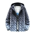 thumbnail image 1 of miqiqism Mens Hoodies Men Gradient Color Pullover Long Sleeve Hooded Jackets Sweatshirt Tops Blouse Hoodies Jacket Fashion Oversized Tunic Jackets with Pocket,Black,5X-Large, 1 of 5