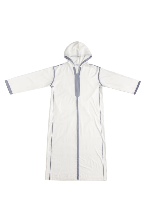 Open Front Muslim Clothes for Men Trendy Long Sleeve Islam Middle East Kaftan Islamic Thobe Robe Gown Shirt Dress Arab Wear Comfy Long Coats,Light Gray,X-Large