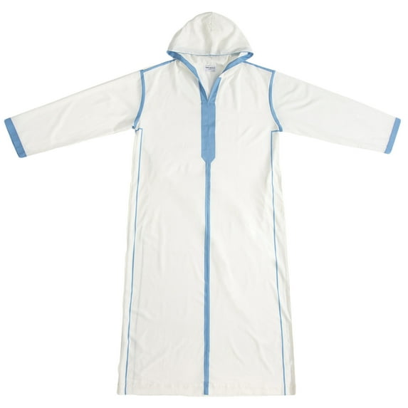 miqiqism Open Front Muslim Clothes for Men Trendy Long Sleeve Islam Middle East Kaftan Islamic Thobe Robe Gown Shirt Dress Arab Wear Comfy Long Coats,Sky Blue,XX-Large