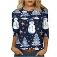 thumbnail image 1 of miqiqism Pink Santa Shirt for Women Fashion 3D Pink Santa Claus Sweatshirt Ugly Christmas Sweater Juniors Trendy Crew Neck Long Sleeves Sweatshirts,Navy,Small, 1 of 5
