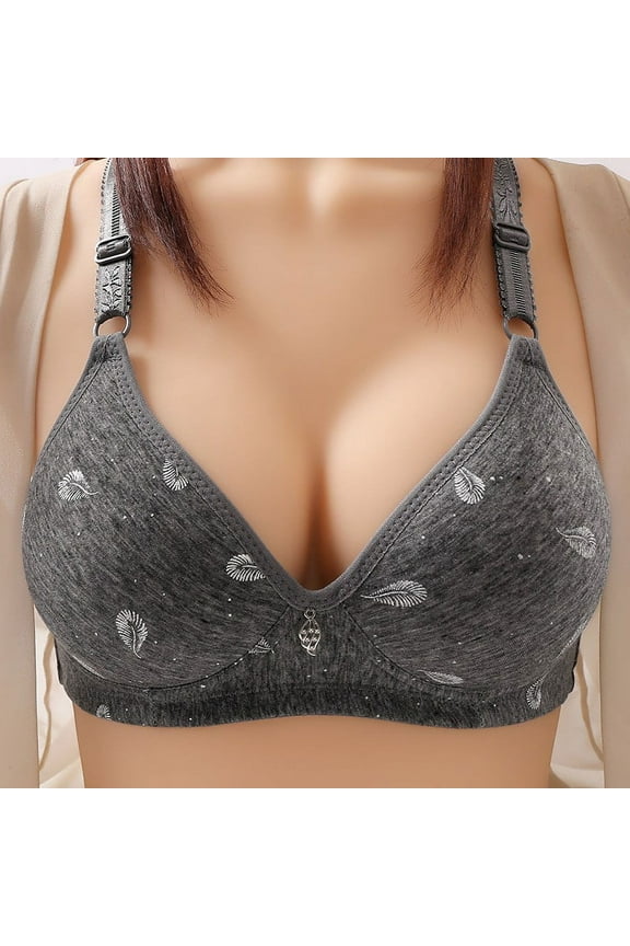 Push up Bras for Older Women Oversized Gathering Solid Comfortable Full Coverage Underwear Daily Brassiere Trendy Wireless Brassieres,Black,42