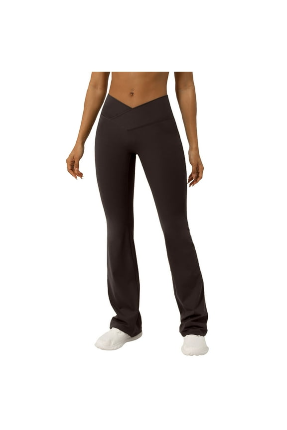 Seamless Butt Lifting Leggings for Women High Waisted Peach Booty Tights Tummy Control Scrunch Gym Biker Yoga Pants Casual Bell Legging Pants,Coffee,XX-Large