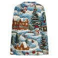 thumbnail image 1 of miqiqism Women Christmas 3D Snowman Printing Hoodless Juniors Fleece Lined Pullover Hooded Sweatshirts Trendy Thickened Plush Warm Long Sleeve Tops Sweater,Navy,Medium, 1 of 5