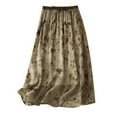 thumbnail image 1 of miqiqism Women High Waisted Dress Casual Long -Length Skirts Boho Floral Clothes,03_Black,Large, 1 of 6