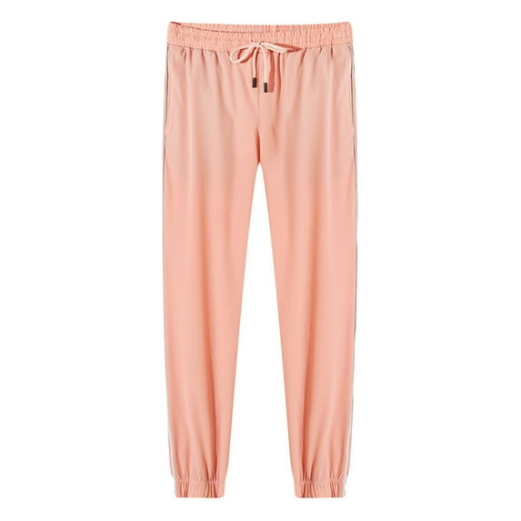 miqiqism Women Lightweight Cargo Pants with Pockets Quick Dry Workout Athletic Travel Lounge Pantalones Outdoor Camping Hiking Pants Casual Solid Color Pants,Pink,XX-Large