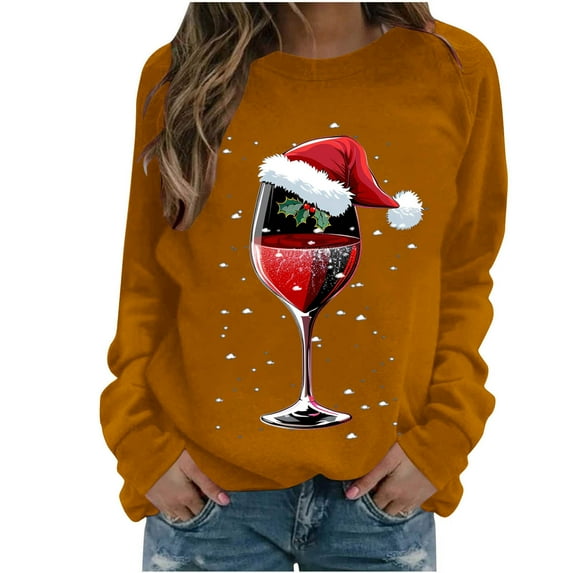 miqiqism Women's Crewneck Sweatshirts Juniors Trendy Long Puff Sleeve Tunic Sweaters Shirts Teen Girls Fall Pullover Clothes Slim Fit Clothes,Orange,X-Large