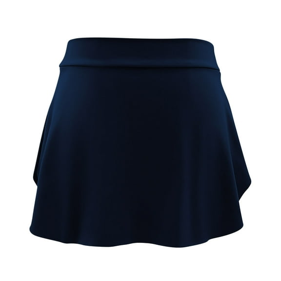 miqiqism Women's Half-length Skirts Ballet Skirt Gymnastics Exercise Dress Skirt Fashion Hip Scarf Soft Skirts for Lady,01_Dark Blue,Large