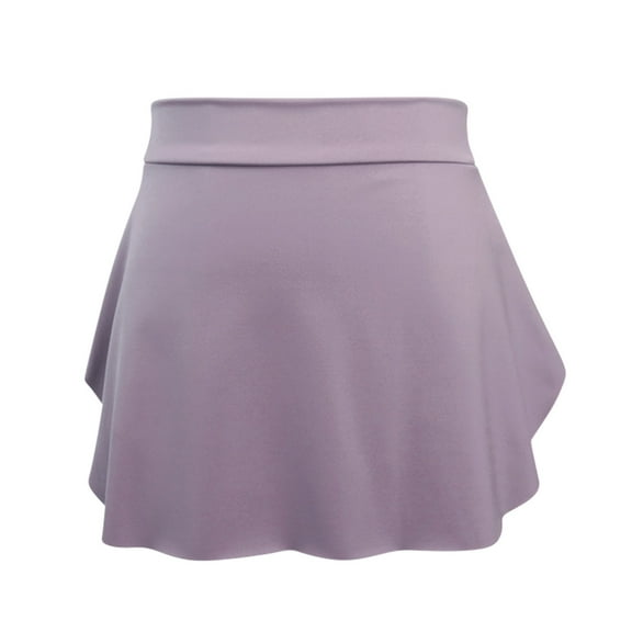 miqiqism Women's Half-length Skirts Ballet Skirt Gymnastics Exercise Dress Skirt Fashion Hip Scarf Soft Skirts for Lady,01_Purple,Small
