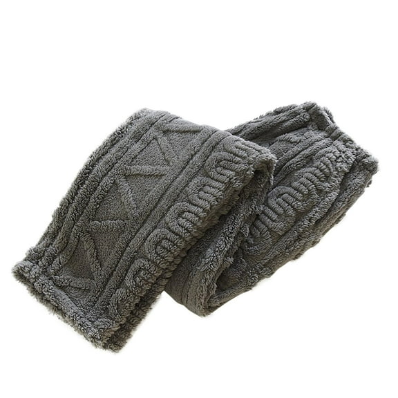 miqiqism Womens Cozy Soft Pajama Pants Thick Fuzzy Pants Warm Winter Loungewear Causal High Waisted Pjs Pants for Juniors Trendy Solid Trousers,Gray,Medium