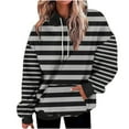thumbnail image 1 of miqiqism Oversized Striped Sweatshirt for Women Color Block Hoodies Juniors Casual Pullover Tunic Top Long Sleeve Y2K Clothes with Pockets,Gray,Medium, 1 of 6