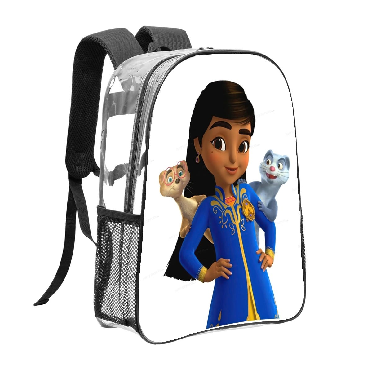 GUOFENGMAOYI mira royal detective Pattern Transparent Backpack Lightweight And fashionable Showcasing Personality And Leading The Trend