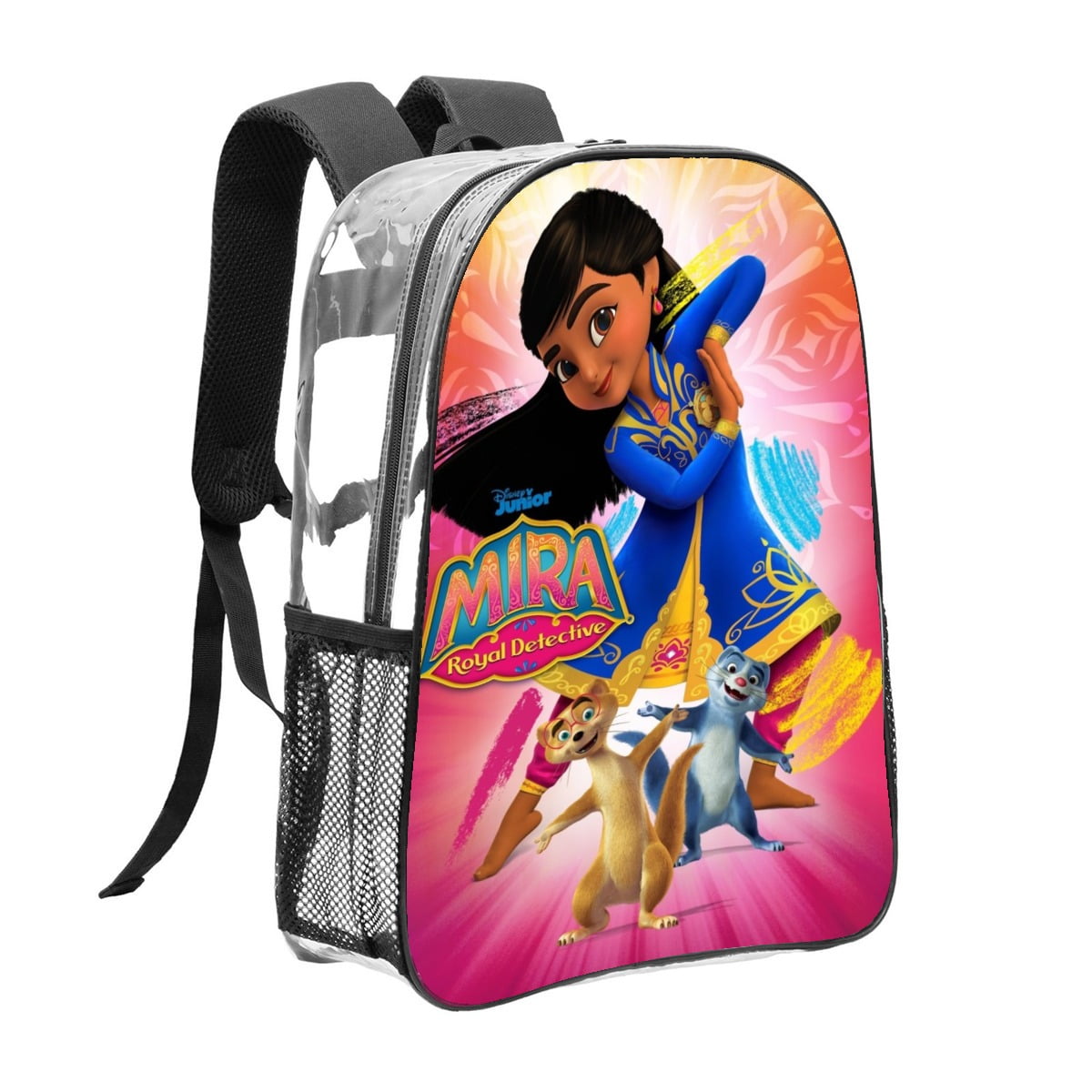 GUOFENGMAOYI mira royal detective Pattern Transparent Backpack Lightweight And fashionable Showcasing Personality And Leading The Trend